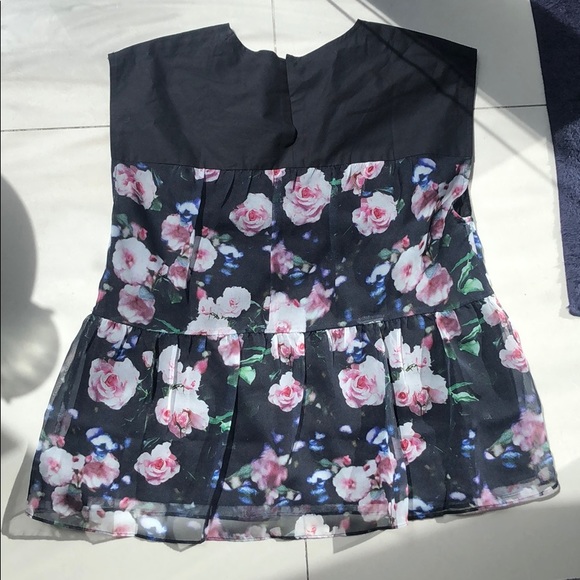 NWT: Rebecca Minkoff sz sm black floral Lanzy Top - Picture 4 of 5